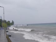 Невреме и силни бранови го прекинаа 38. Охридски пливачки маратон